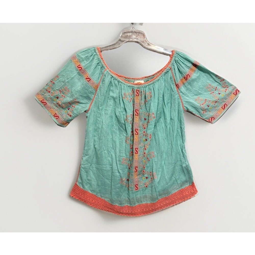 Cottage Top Missy Robertson Sz Large Crochet Cross Stitch 100% Cotton Prairie